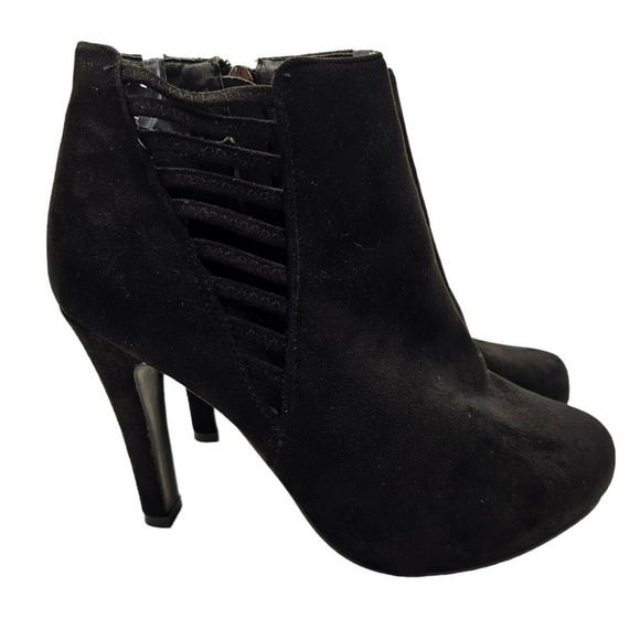 Lane Bryant Boots Womens 10W 10 Faux Suede Ankle Booties Zips Work - Picture 9 of 9